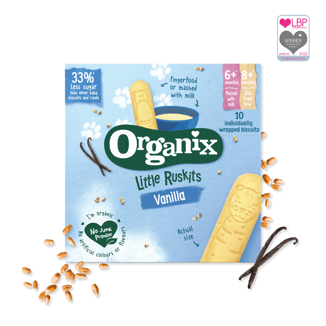 Vanilla Little Ruskits Baby Rusk Biscuits Organix